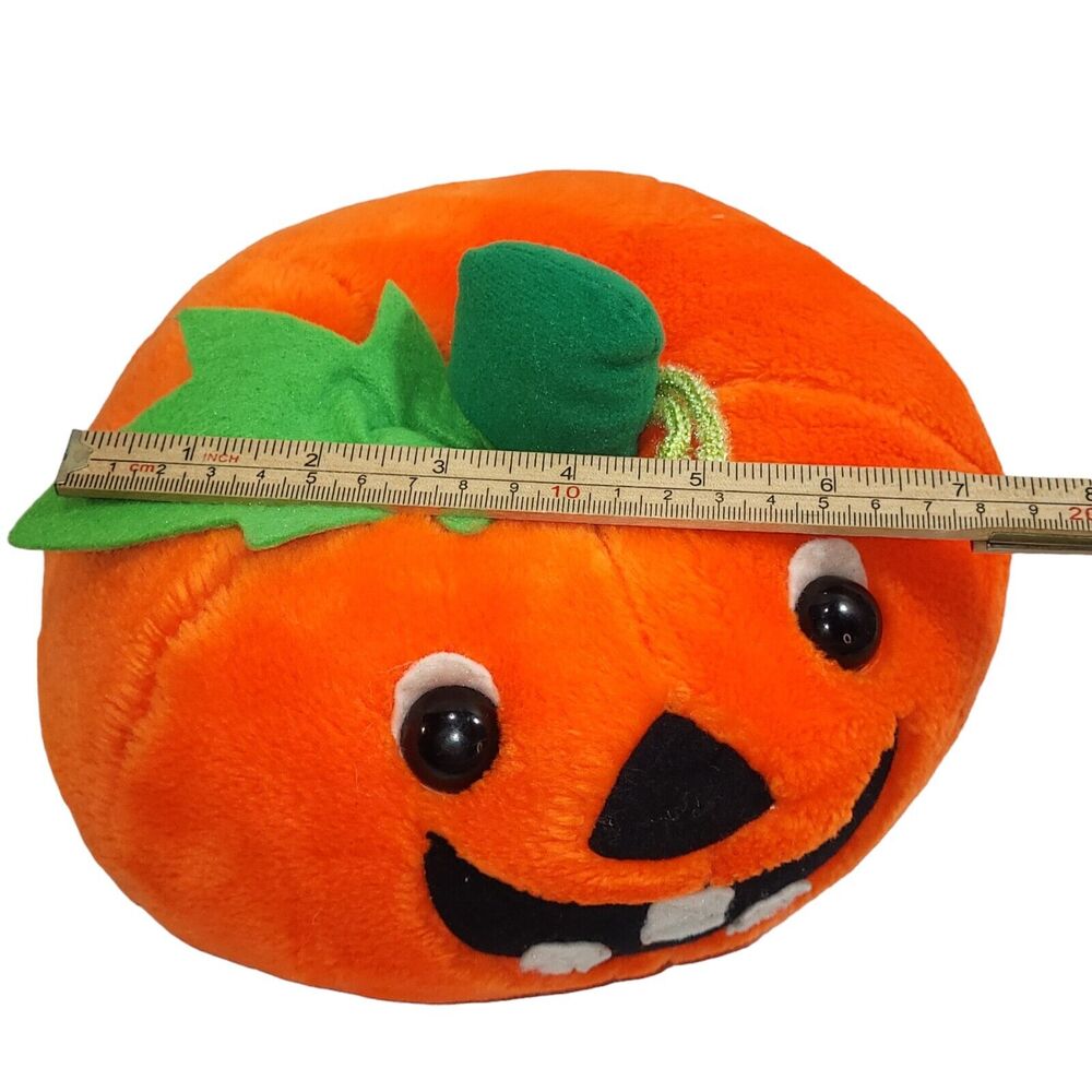 Vintage America Wego Plush Pumpkin Stuffed Halloween Jack-O-Lantern 7" - Picture 10 of 11